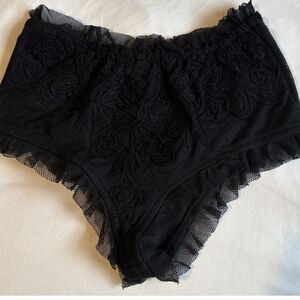 Free People Black Lace Panties